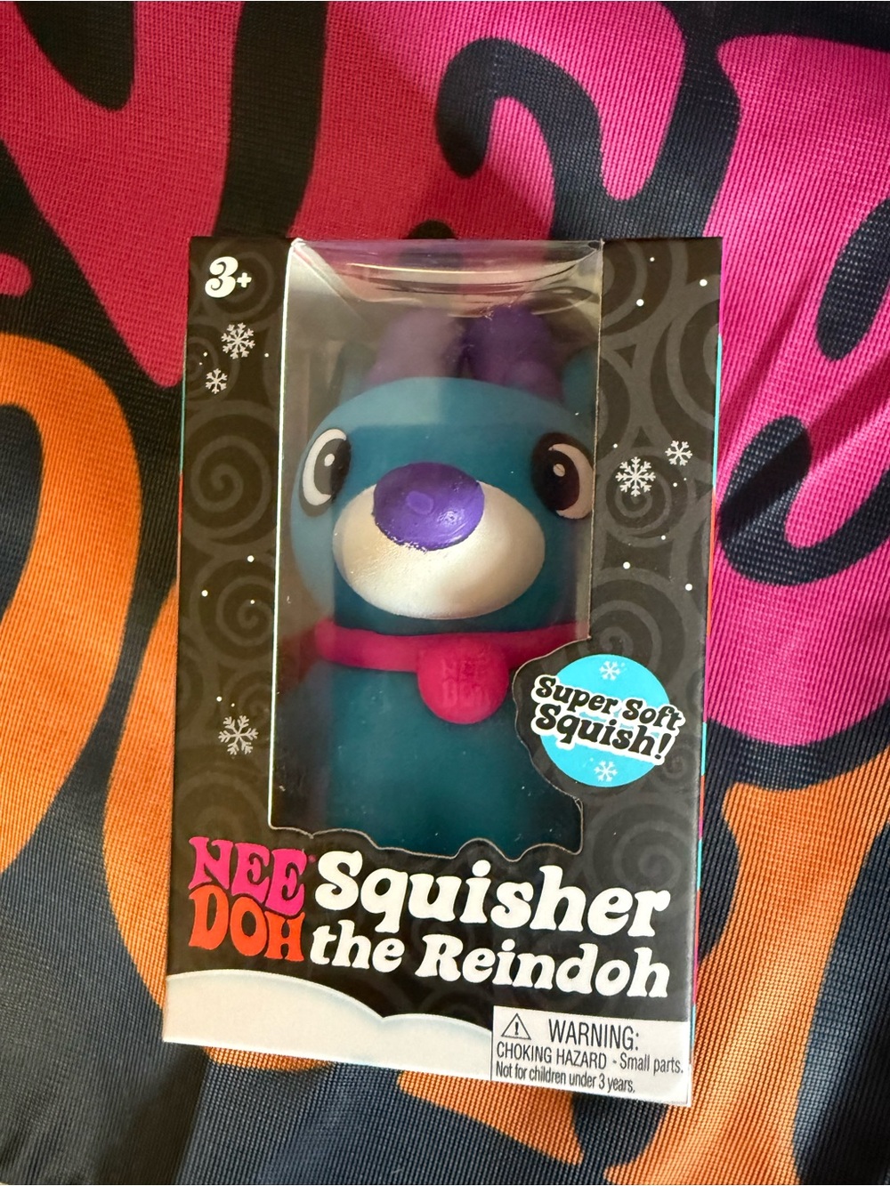 Squisher the Reindoh - Teal Blue Soft Squishy Toy